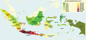 Verteilung der Bevlkerung in Indonesien